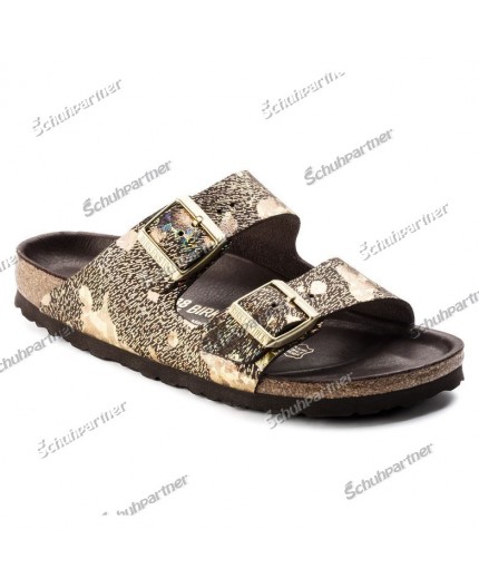 Birkenstock arizona spotted metallic black on sale